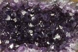 Tall Dark Purple Amethyst Cluster With Wood Base - Uruguay #185705-1